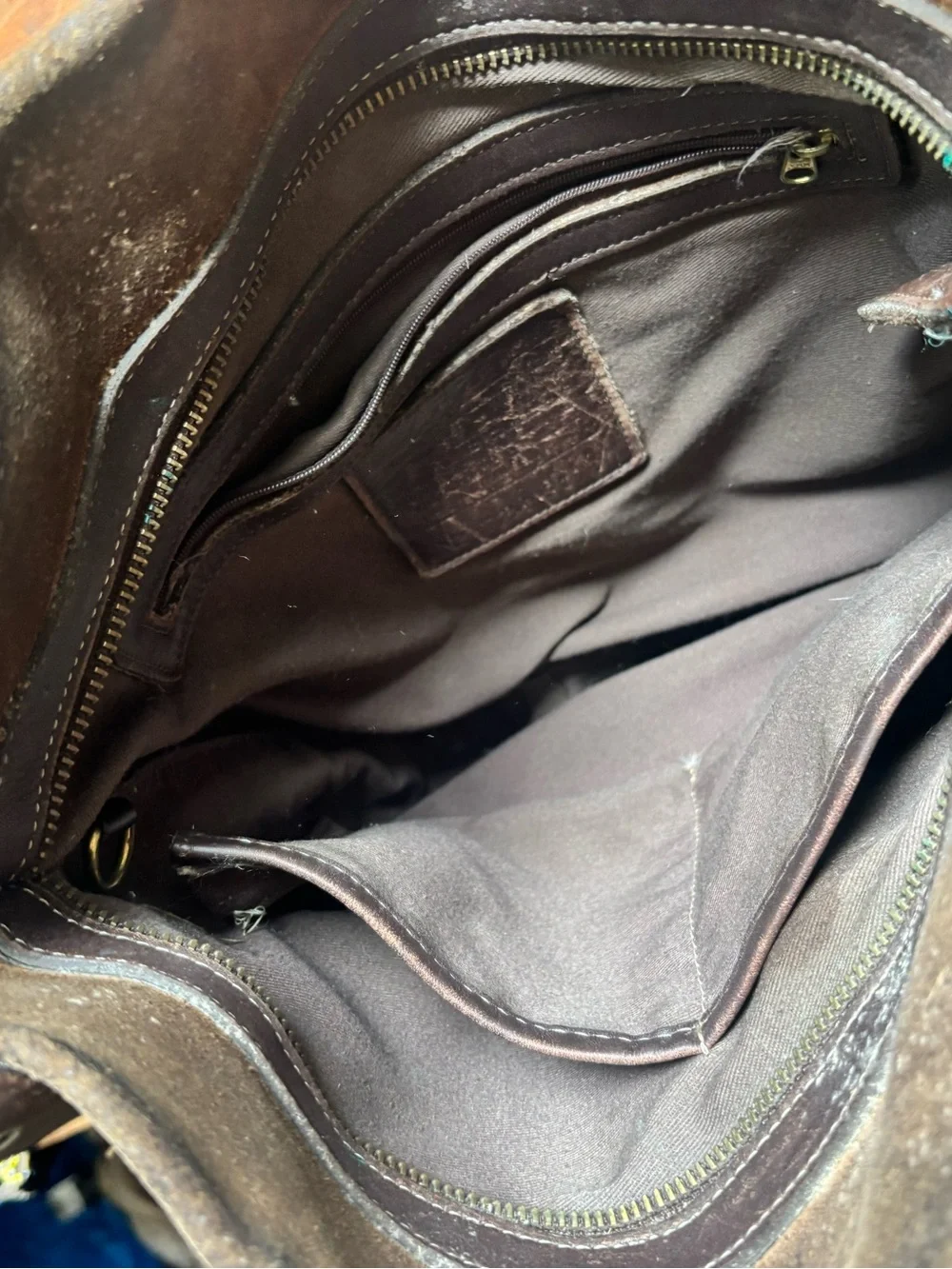Vintage Coach Suede Bucket Bag